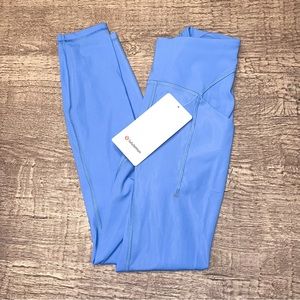 NWT LULULEMON POWER THRU HR HIGH RISE TIGHTS 25” blue Nile BNIL size 2 $128